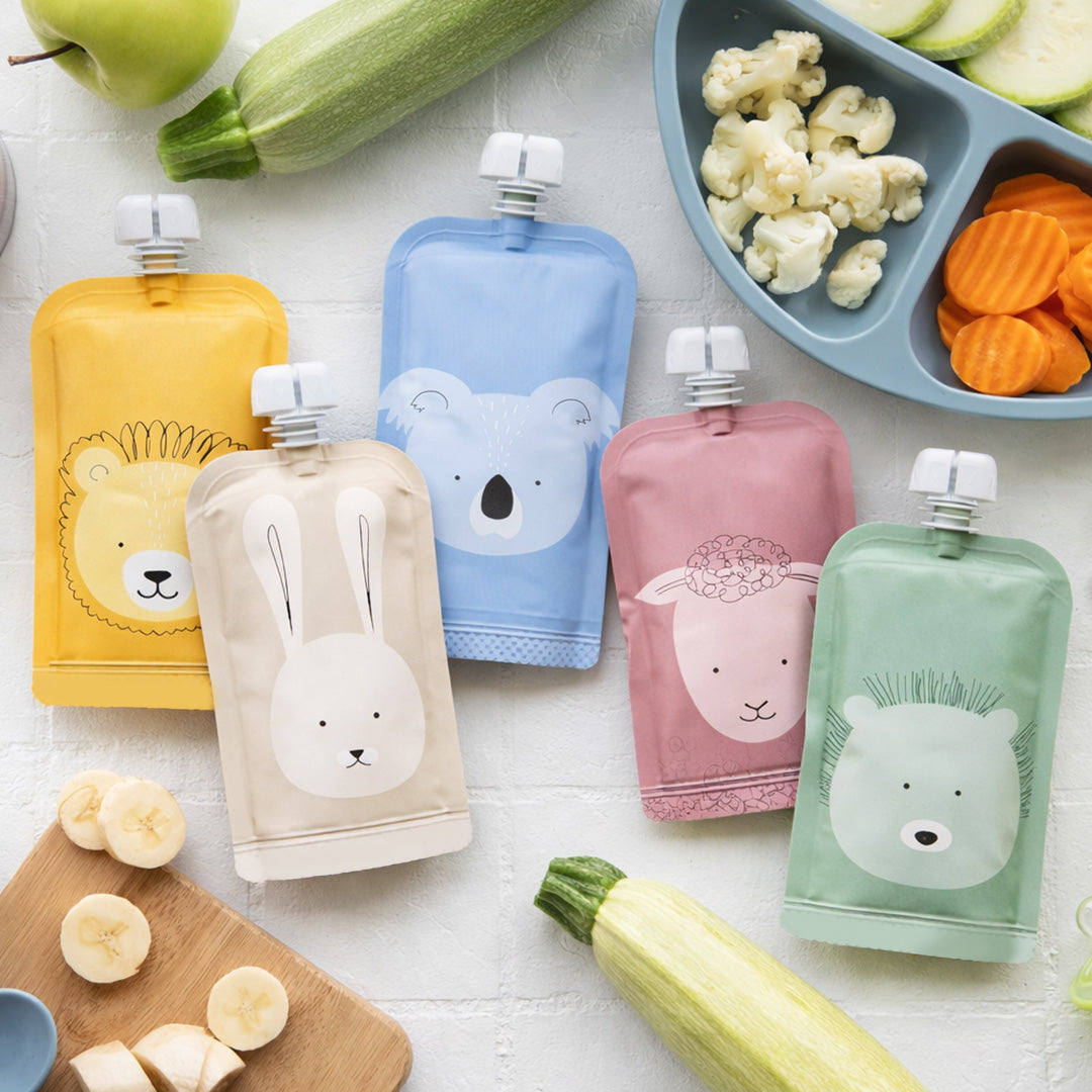 Reusable Baby Food Pouches - Pack of 10
