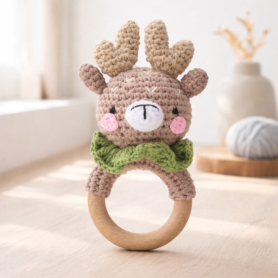 Animal Crochet Rattle Teether