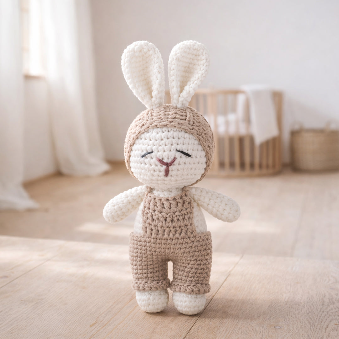 Handmade Crochet Bunny Rattle