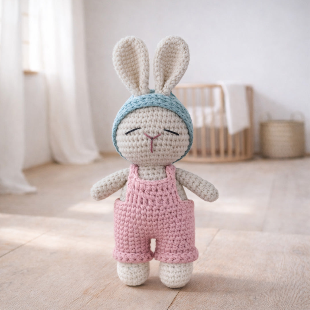 Handmade Crochet Bunny Rattle