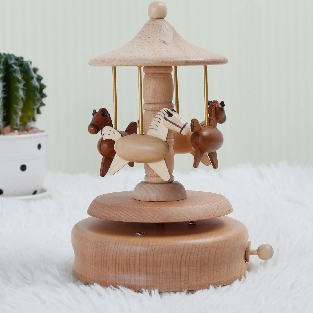 Vintage Charm Carousel Music Box