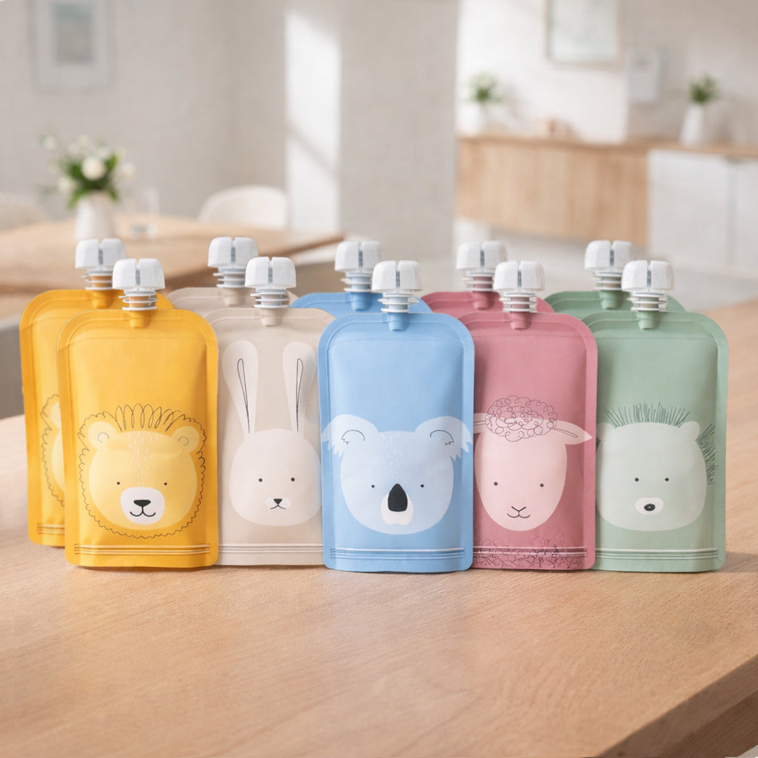 Reusable Baby Food Pouches - Pack of 10