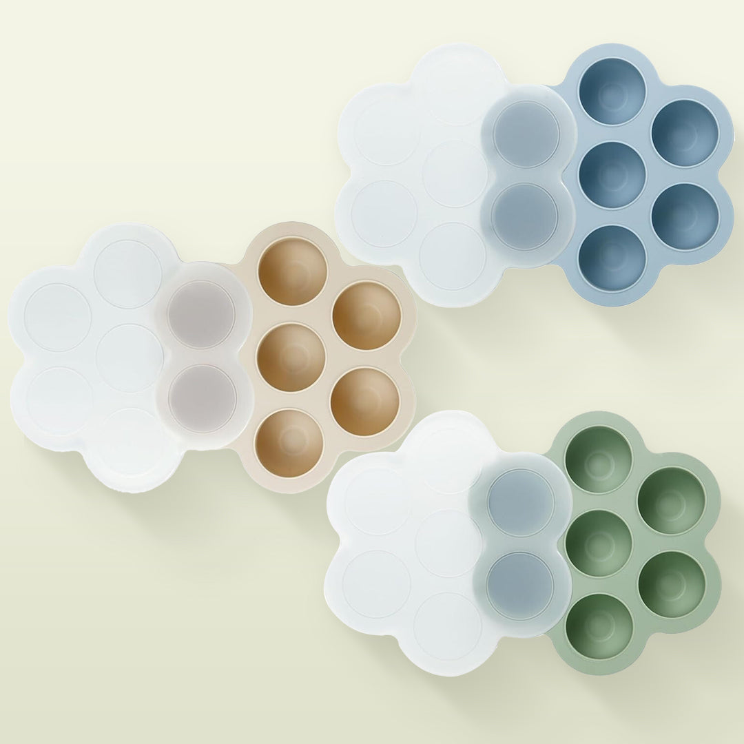 Silicone Baby Food Freezer Tray with Lids - Pack of 3