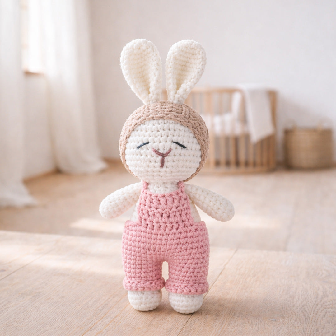 Handmade Crochet Bunny Rattle