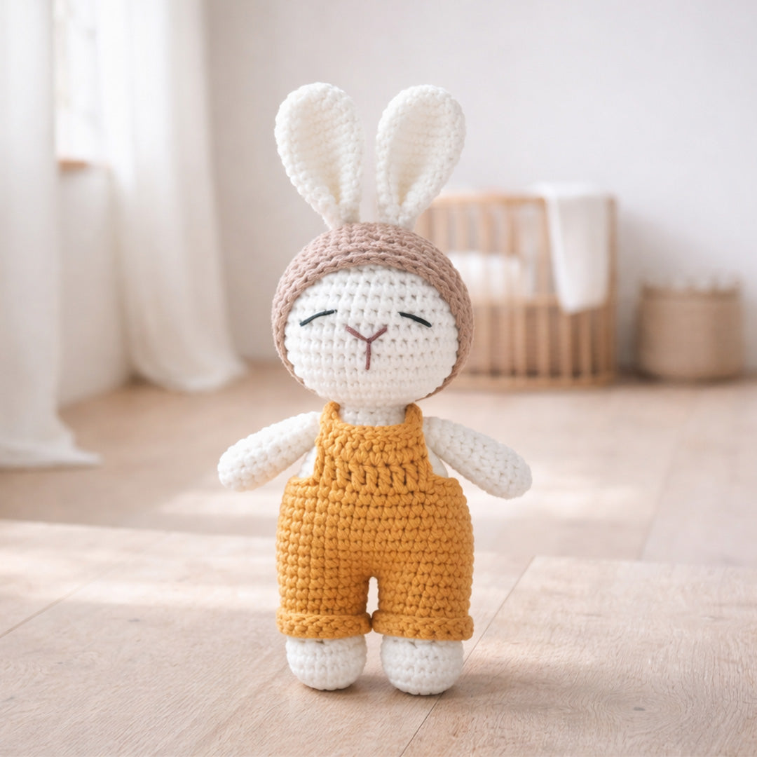 Handmade Crochet Bunny Rattle