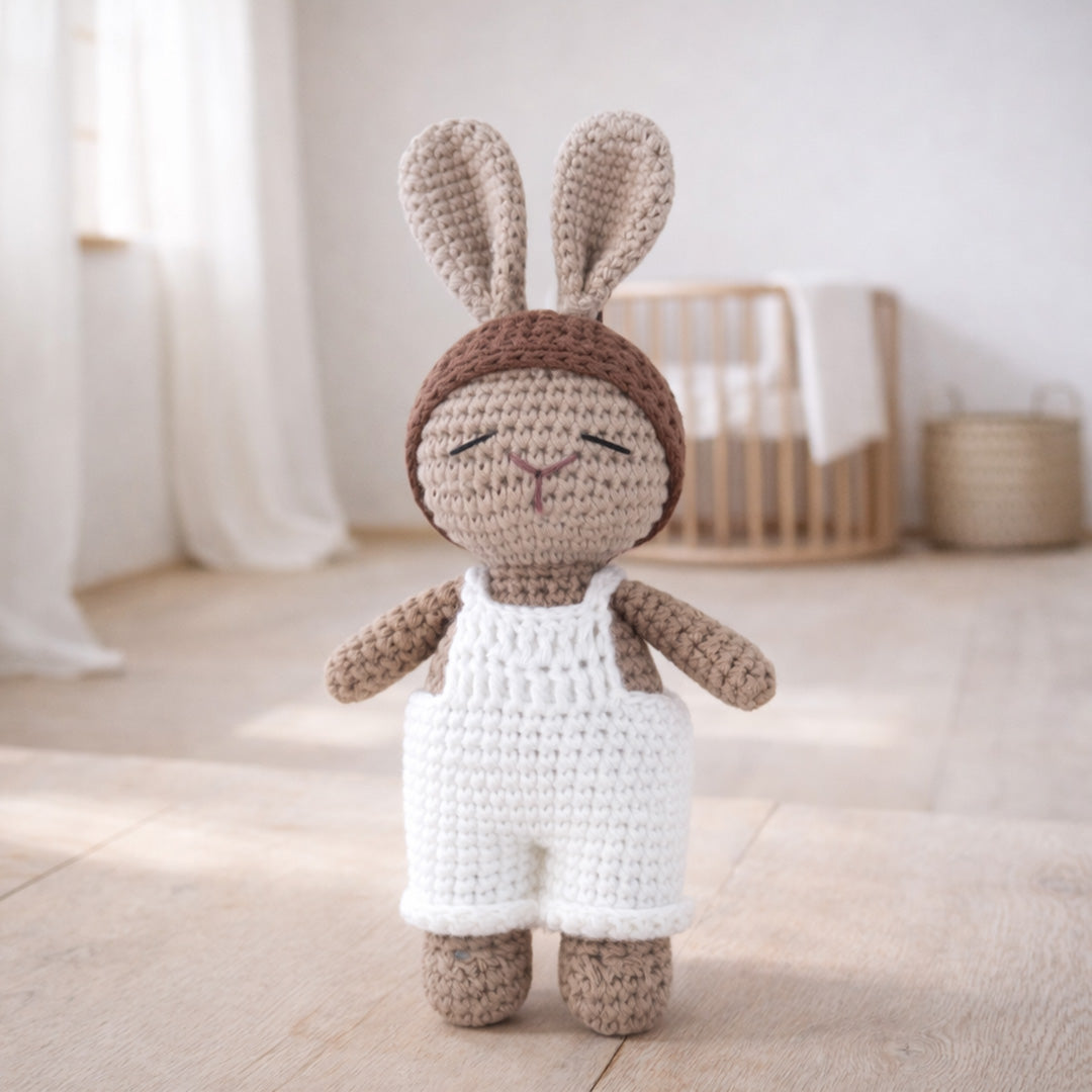 Handmade Crochet Bunny Rattle