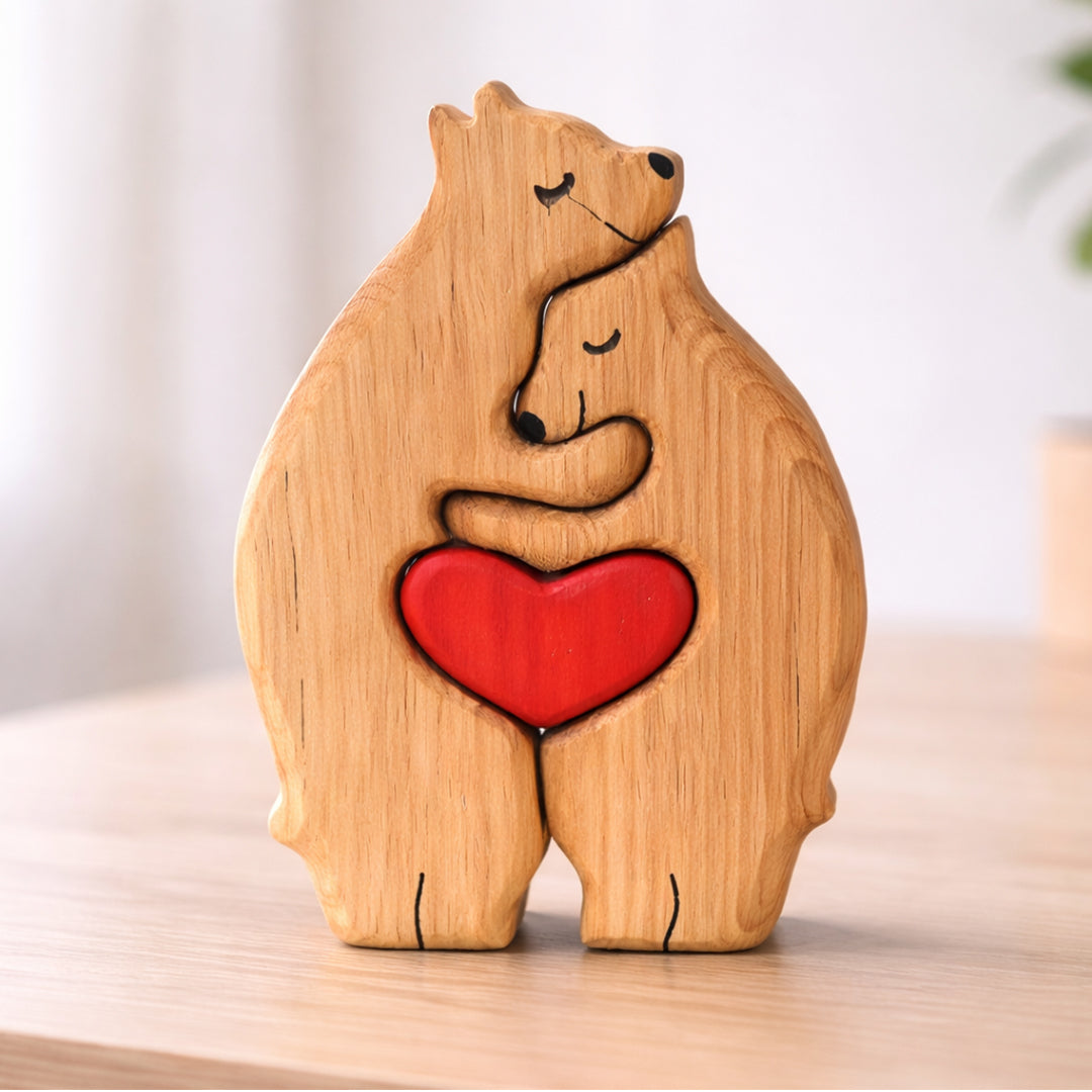 Personalised Wooden Bear Family Puzzle