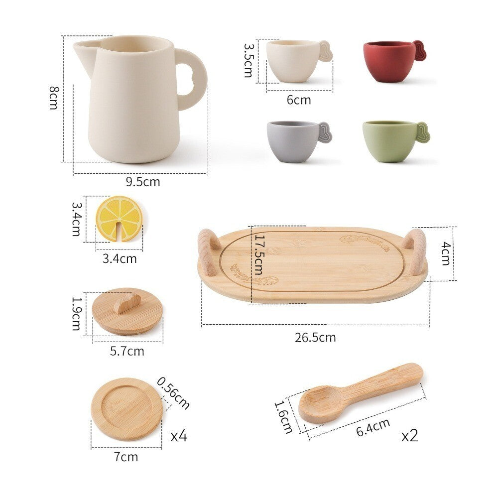 Wood & Silicone Kids Tea Party Set
